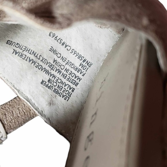 Hinge size 10M Gray Suede 4" Block Heeled Sandal - No Box - Picture 8 of 9